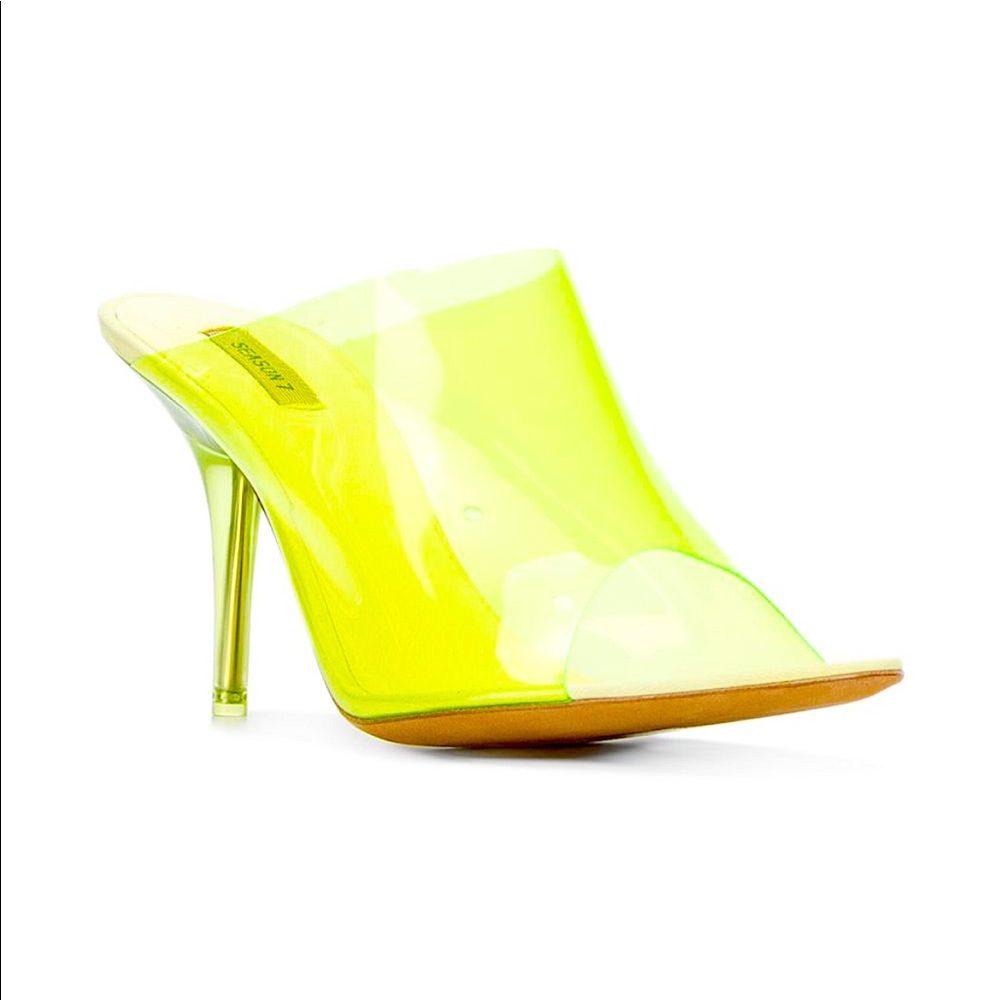 🔥NEW YEEZY SEASON 7 Neon Yellow PVC Mule SIZE 40